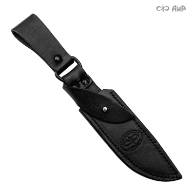 Ножны кожаные для ножа Скаут (черные) - Компания «АиР»