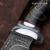 Росомаха (композит с латунной микросеткой "волны" черный, фибра, алюминий) дамасская сталь ZDI-1016, узор дикий - Компания «АиР»