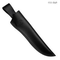 Ножны кожаные для ножа Робинзон-2 (черные)