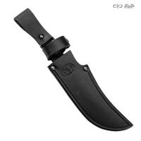 Ножны кожаные для ножа Клык (черные)