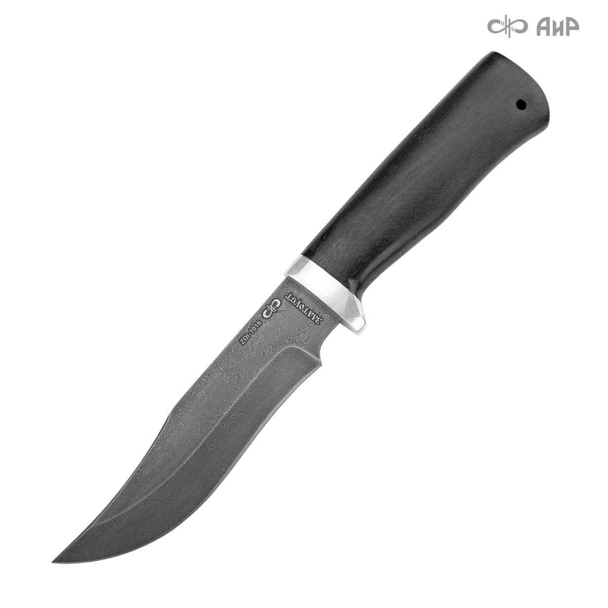Клычок-1 (граб, с золочением) дамасская сталь ZDI-1016 - Компания «АиР»