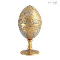 Яйцо сувенирное Христос воскрес! с синей шпинелью, Артикул: 16909 - Компания «АиР»