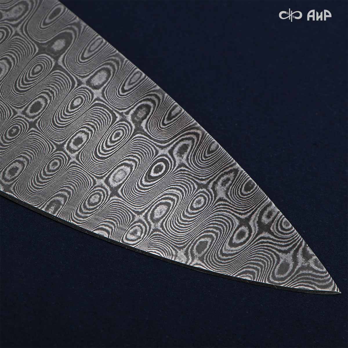 Набор Поварской-3 (стабилизированный кап ореховый, фибра) дамасская сталь ZDI-1016, узор капля NEW - Компания «АиР»