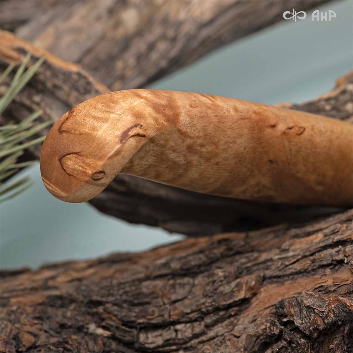 Финка Лаппи (карельская береза) дамасская сталь ZDI-1016, узор твист - Компания «АиР»