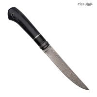 Нож Финка-5, стабилизированная карельская береза фиолетовая, стабилизированный граб, авторские ножны, Артикул: 38883