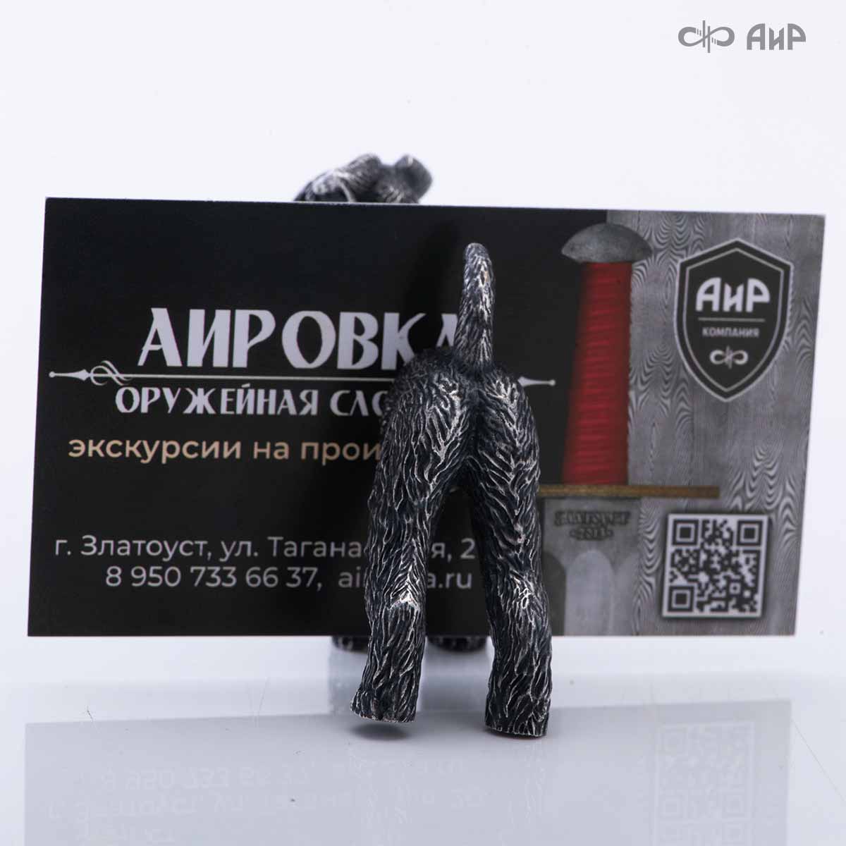 Сувенир Вельштерьер № 3 (литье, латунь, чернение серебра, магнит) - Компания «АиР»