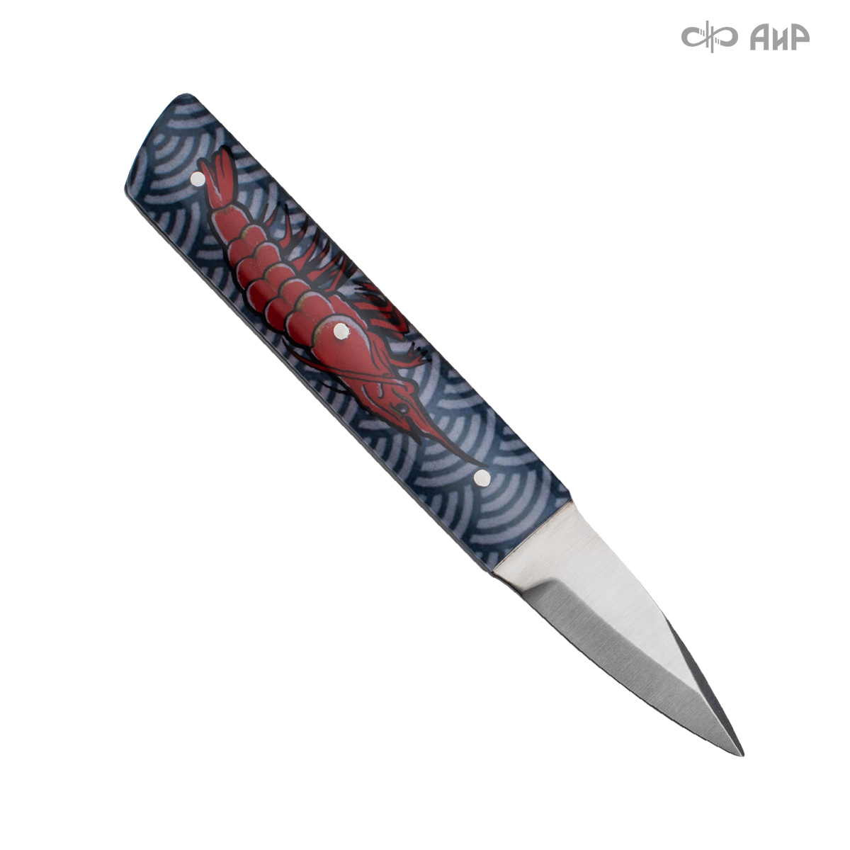 Нож для устриц, Том Флури (Thomas Fleury), Франция, акрил Cristallium (картинка "креветка") - Компания «АиР»