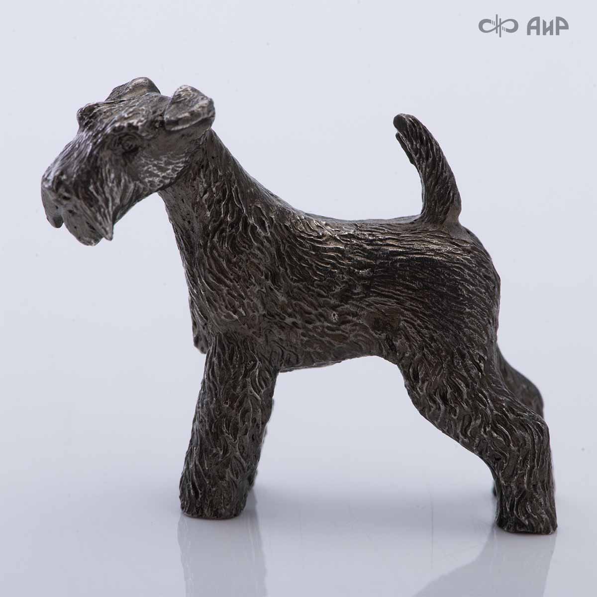 Сувенир Вельштерьер № 2 (литье, латунь, черный никель) - Компания «АиР»