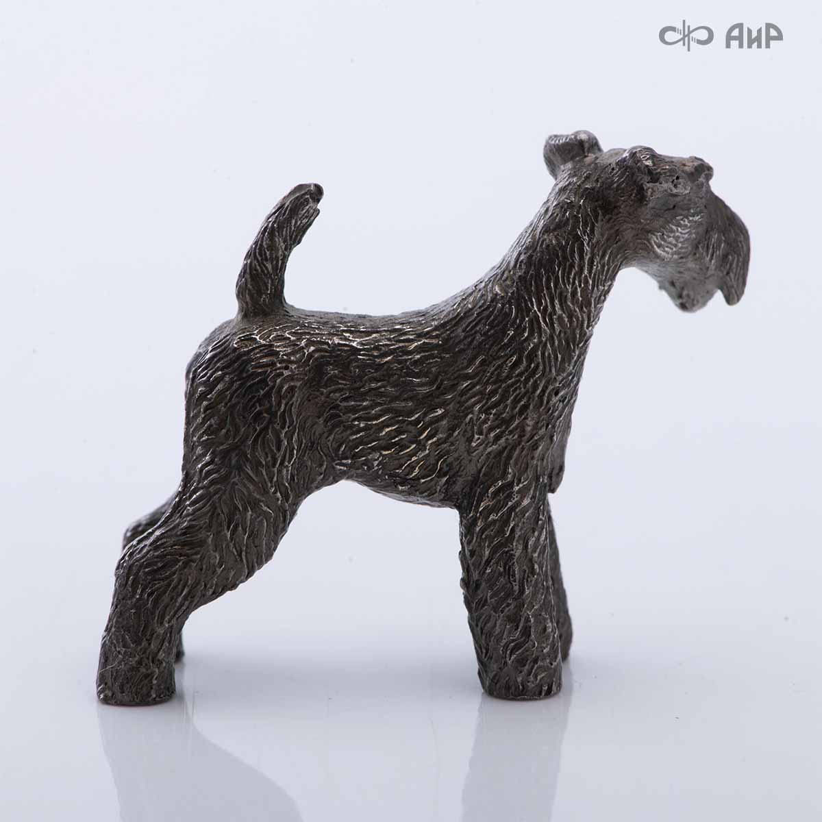 Сувенир Вельштерьер № 2 (литье, латунь, черный никель) - Компания «АиР»