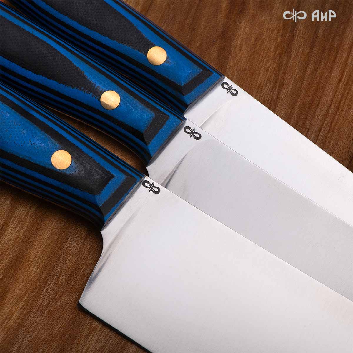 Набор Сантоку-3 ЦМ (G10 черно-синий) CPR - Компания «АиР»