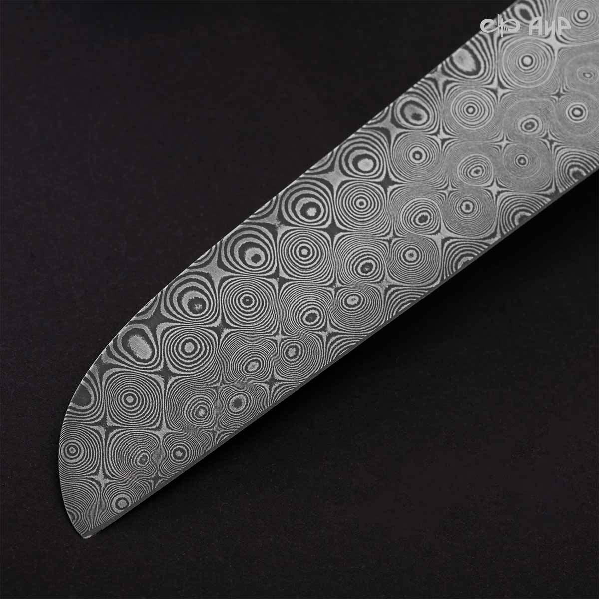 Для нарезки ветчины (композит с медной микросеткой волны, латунь) дамасская сталь ZDI-1016, узор пирамида NEW - Компания «АиР»