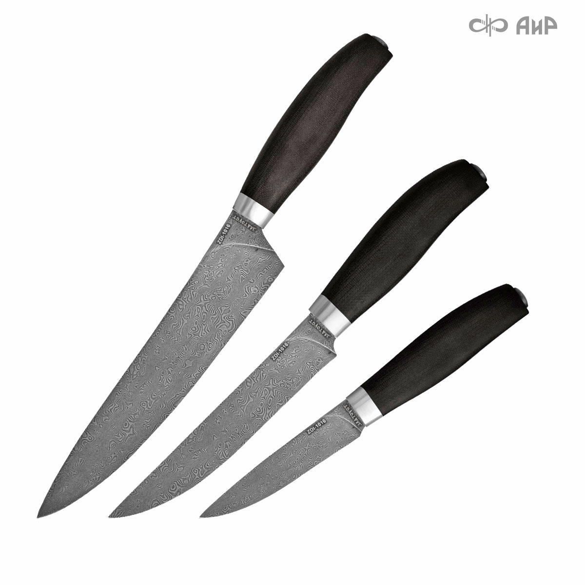 Набор Поварской-3 (текстолит) дамасская сталь ZDI-1016 - Компания «АиР»