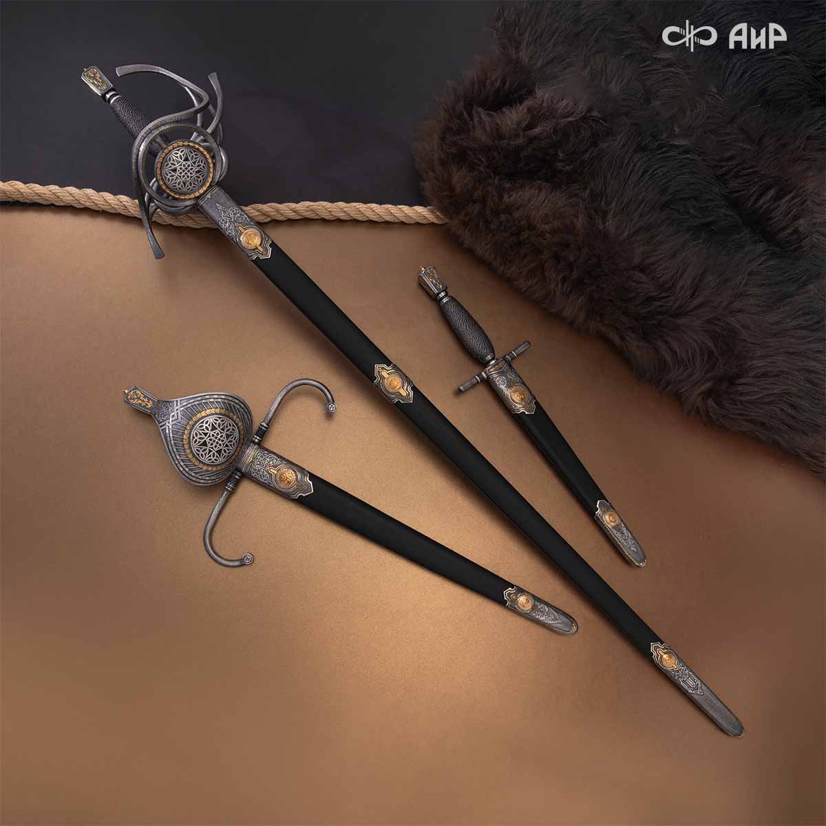Комплект Толедо: шпага, дага, кинжал, Артикул: 38867 - Компания «АиР»