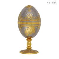 Яйцо сувенирное Пасхальное с желтым фианитом, Артикул: 20382 - Компания «АиР»