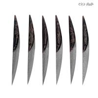 Набор стейковых ножей ЦМ (композит с бронзой черный) дамасская сталь ZDI-1016