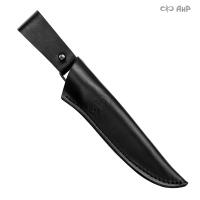Ножны кожаные для ножа Пескарь (черные)