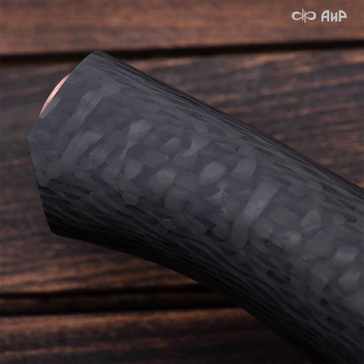 Набор Сантоку-3 (наборная рукоять: карбон черный, проставки медь, фибра, мокуме гане, ввертыш медь, авторский кейс) дамасская сталь ZDI-1016 - Компания «АиР»