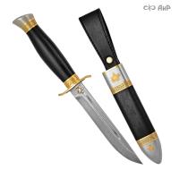 Нож Финка-2 МВД с золотом, ZDI-1016, комбинированные ножны Артикул: 35360 - Компания «АиР»