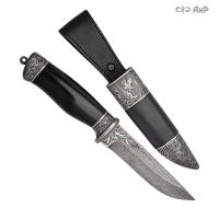 Нож Лиса с сюжетом Охота в лесу, комбинированные ножны, Артикул: 38454 - Компания «АиР»