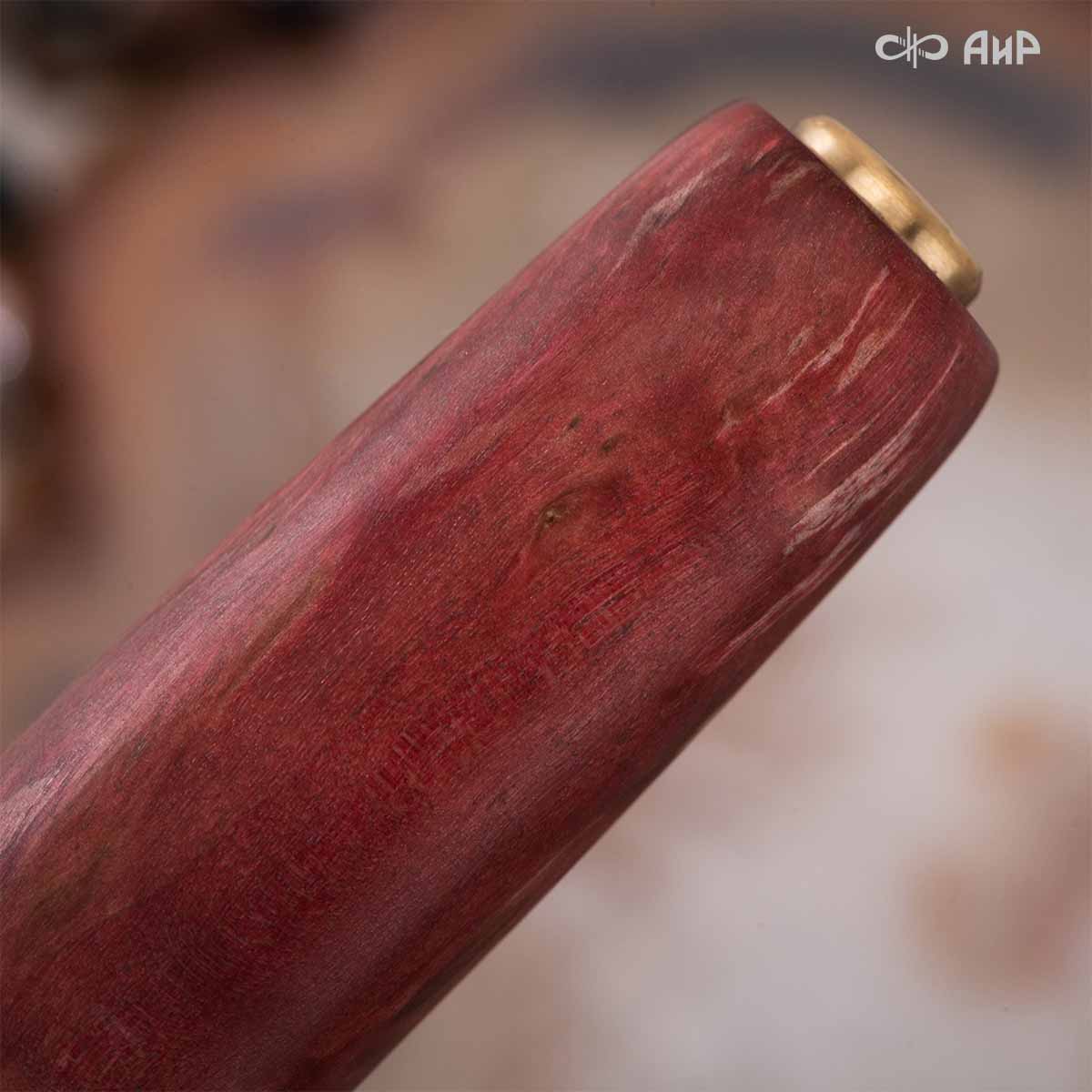 Лиса (стабилизированная карельская береза красная, мокуме гане) дамасская сталь ZDI-1016 - Компания «АиР»