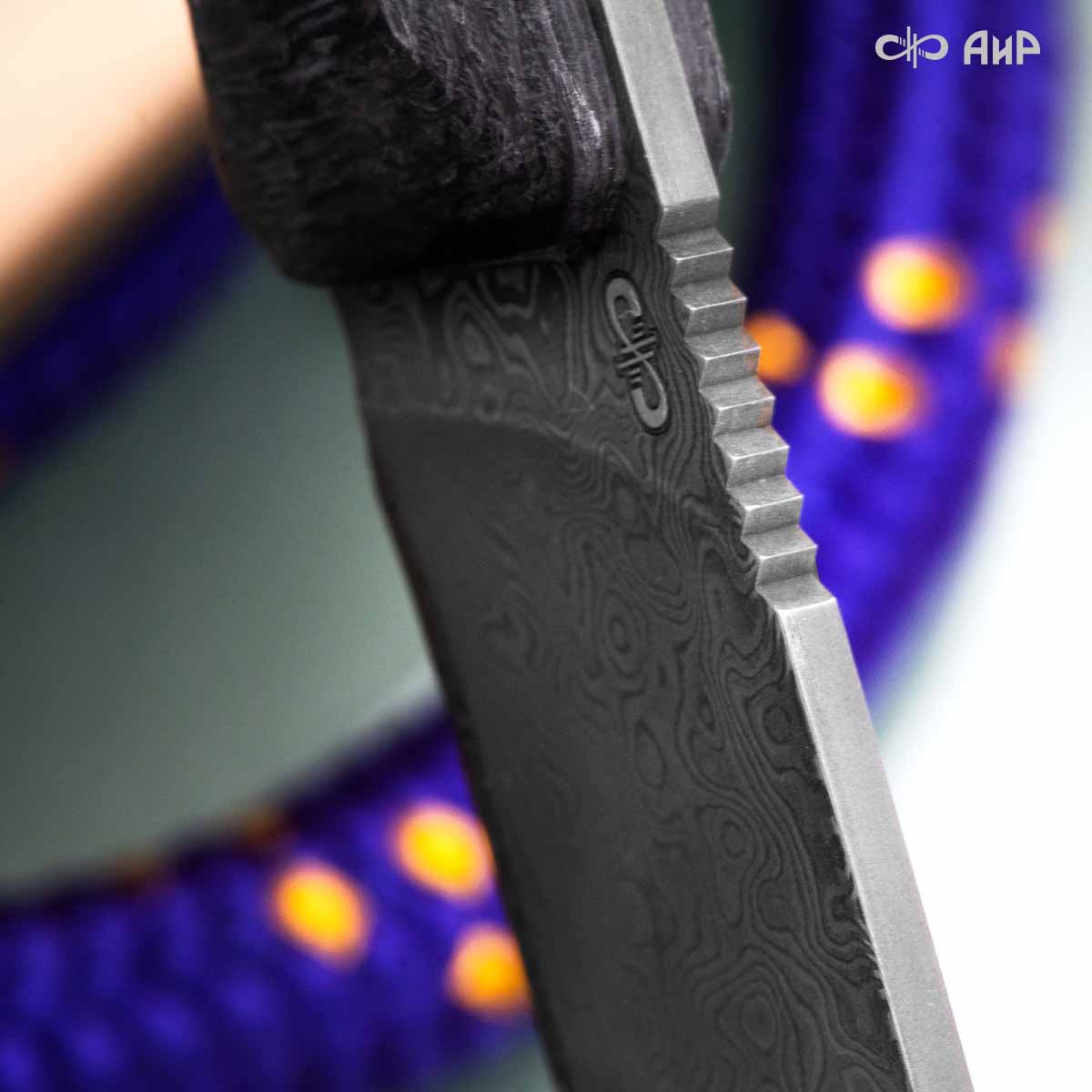 Стриж-Т (карбон черный) дамасская сталь ZDI-1016 - Компания «АиР»