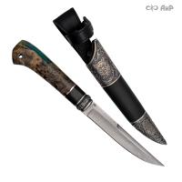  Нож Финка-5 с сюжетом Дикий вепрь, гибрид, комбинированные ножны, Артикул: 38690