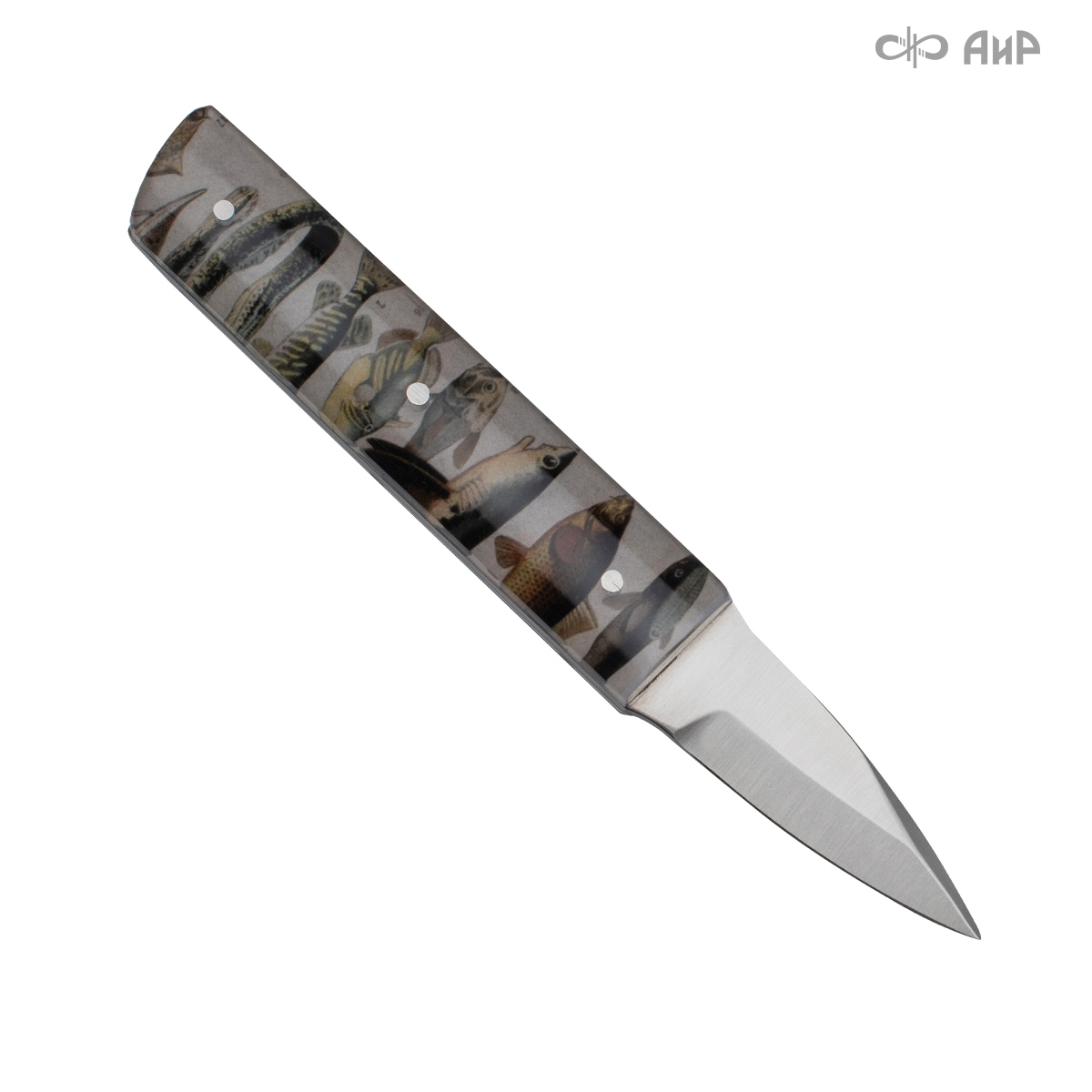Нож для устриц, Том Флури (Thomas Fleury), Франция, акрил Cristallium (картинка "рыбы") - Компания «АиР»
