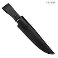Ножны кожаные для ножа Снегирь (черные)
