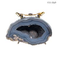 Сувенир Звездочеты, голубой агат, Сихотэ-Алинский метеорит, Артикул: 36899 