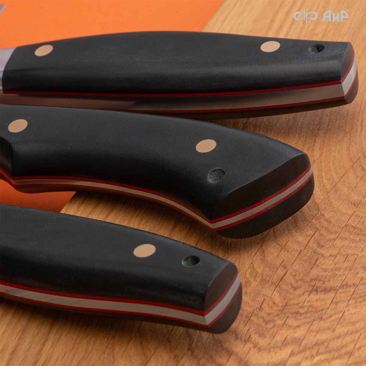 Набор Таймень (микарта темно-зеленая с красной подложкой, кастомная заточка) - Компания «АиР»