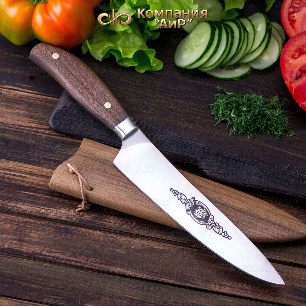 Деревянные ножны для ножа Поварской (орех) - Компания «АиР»