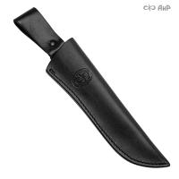 Ножны кожаные для ножа Клычок-3 (черные)