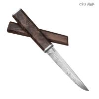 Нож Офисный (кап ореховый), дамасская сталь ZDI-1016 - Компания «АиР»