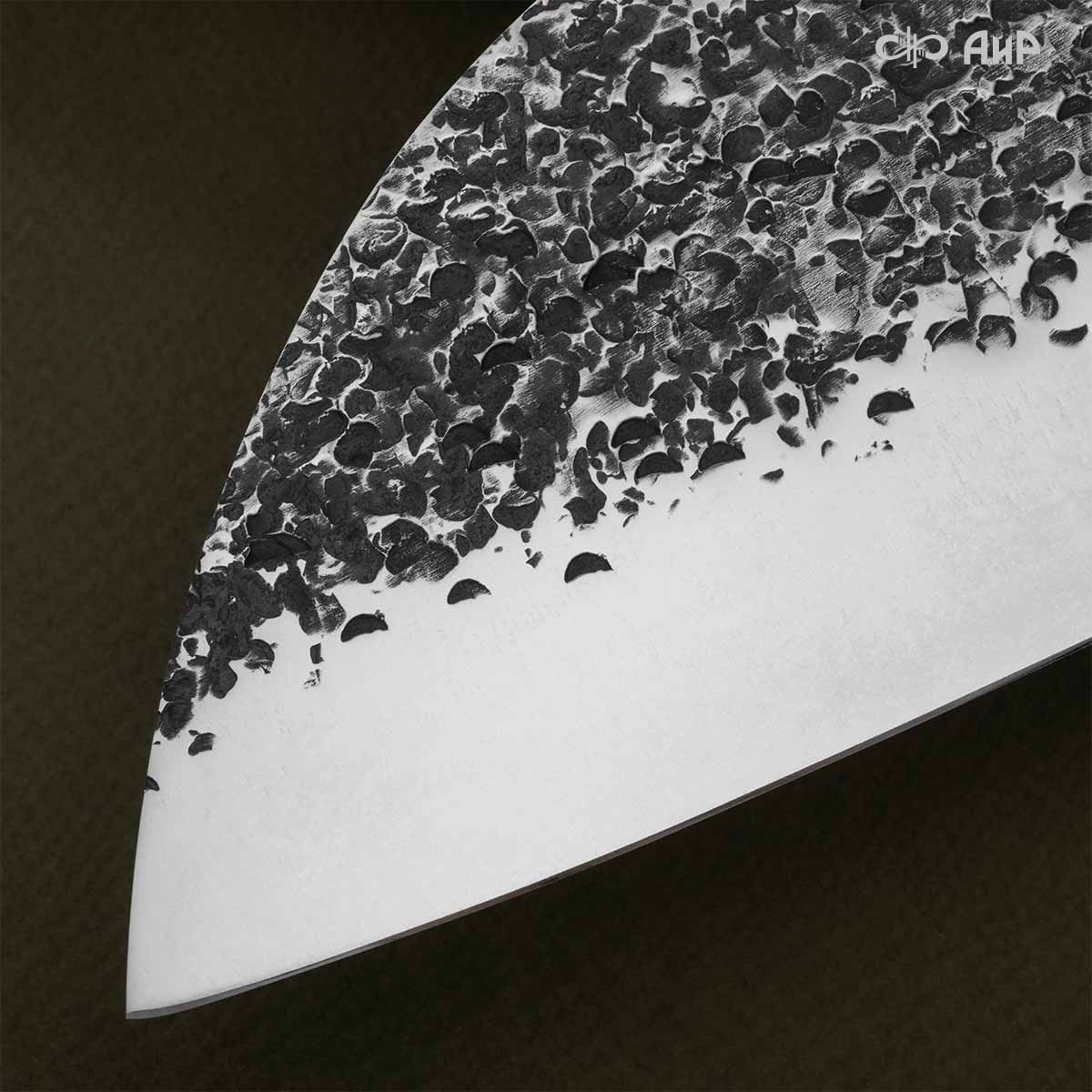 Сербский нож ЦМ (стабилизированная карельская береза натуральная, латунь, кастомная заточка) - Компания «АиР»