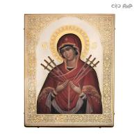 Икона Божией Матери в окладе Семистрельная, Артикул: 37795