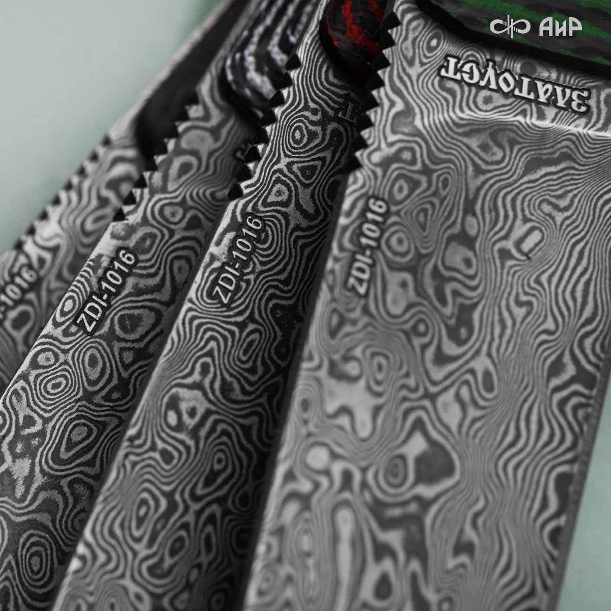 Стриж-Т (карбон черный) дамасская сталь ZDI-1016 - Компания «АиР»