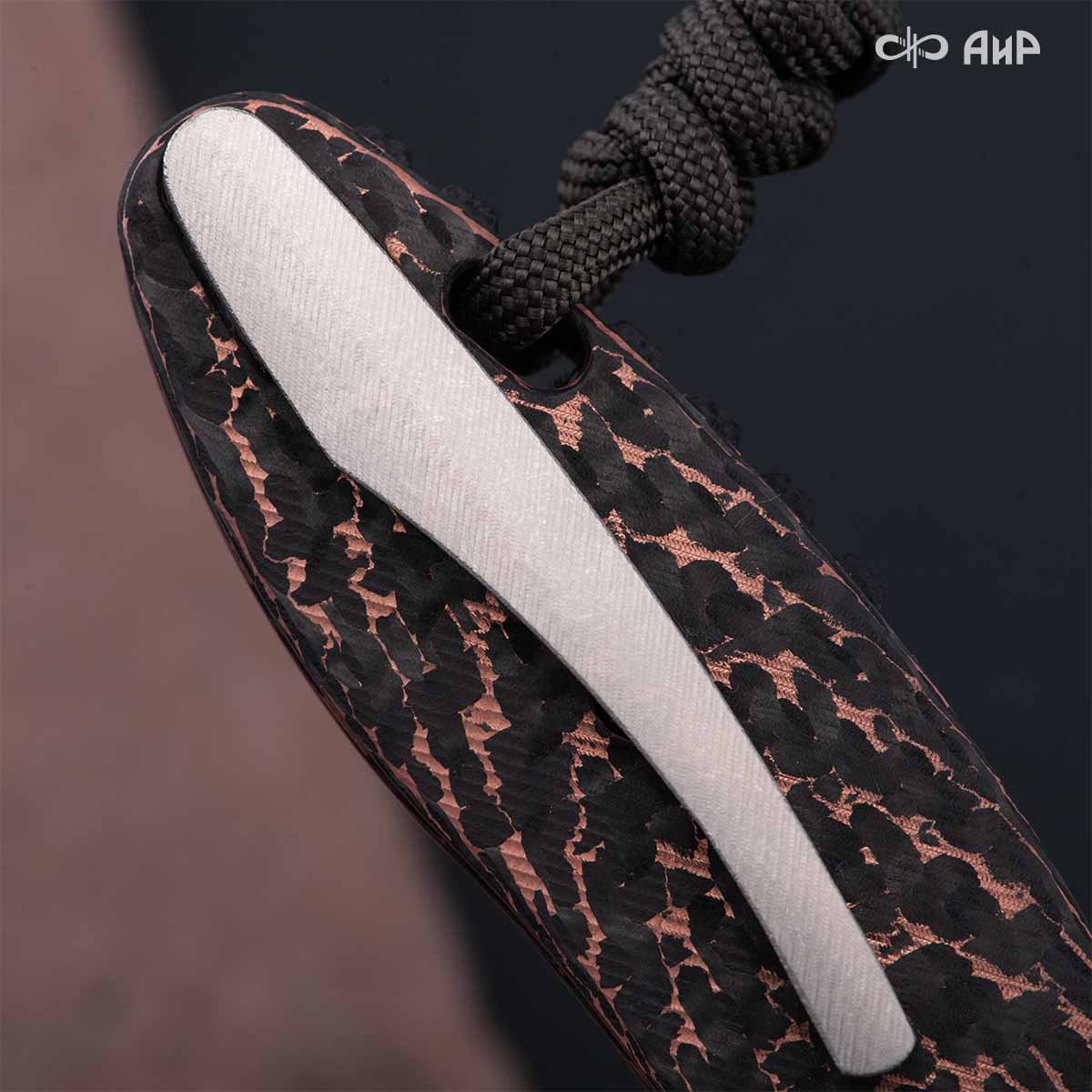 Хантер (фэткарбон змеиная кожа, медь, кастомная заточка) дамасская сталь ZDI-1016 - Компания «АиР»