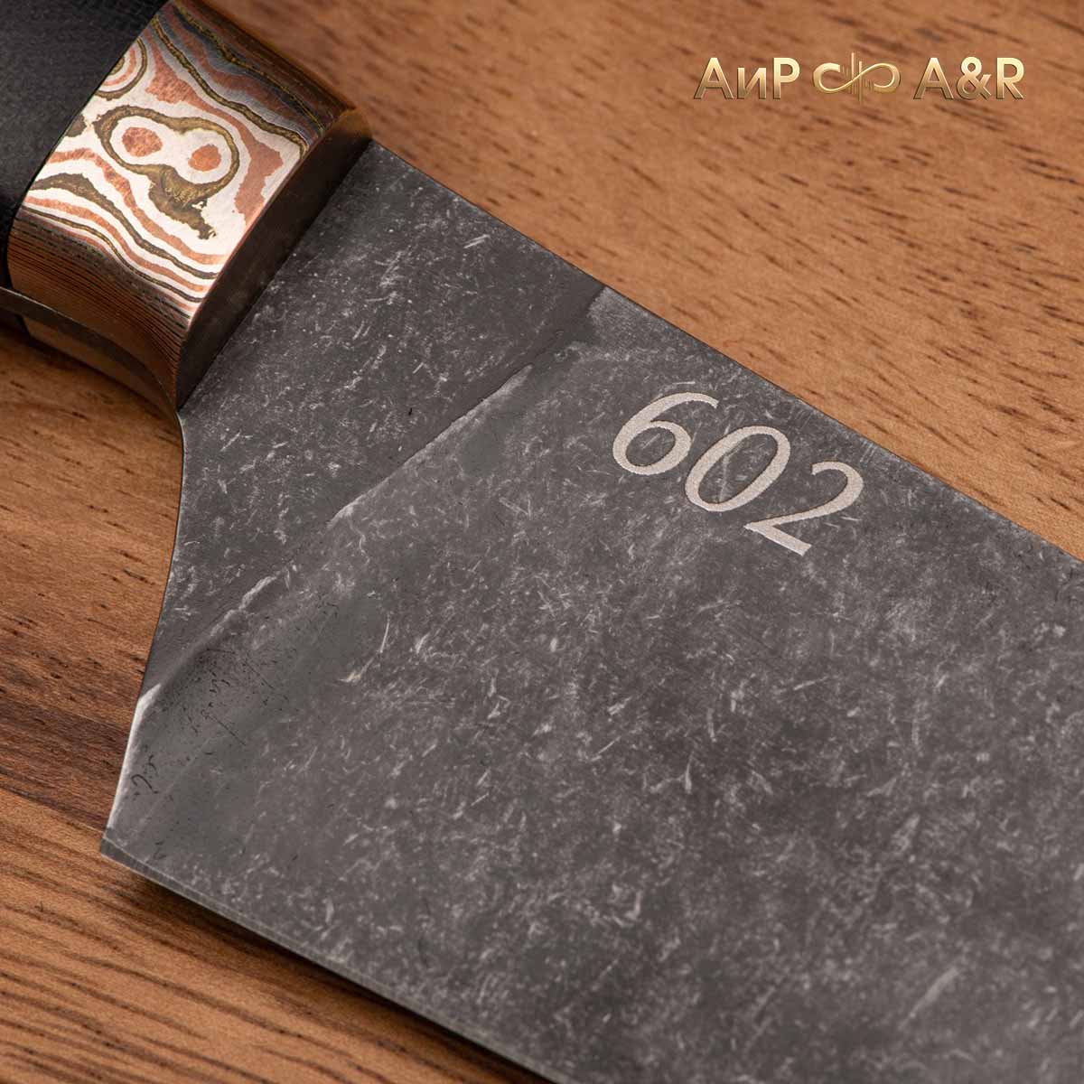 Поварской ЦМ (текстолит, мокуме гане, мозаичные пины, stonewash, гравировка) - Компания «АиР»