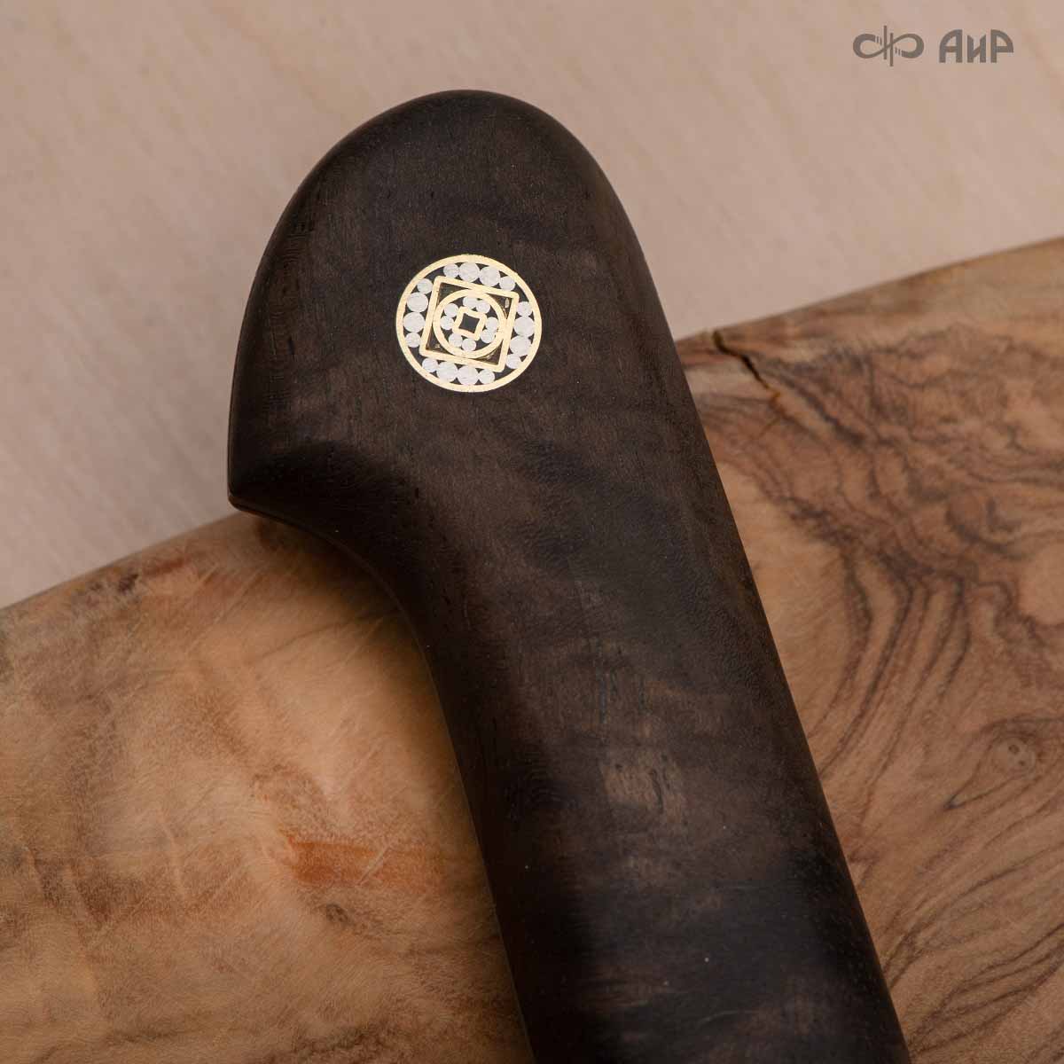 Овощной ЦМ интегральный (стабилизированный кап ореховый, мозаичные пины) дамасская сталь ZDI-1016 - Компания «АиР»