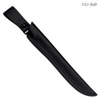 Ножны кожаные для ножа Бурятский средний (черные)