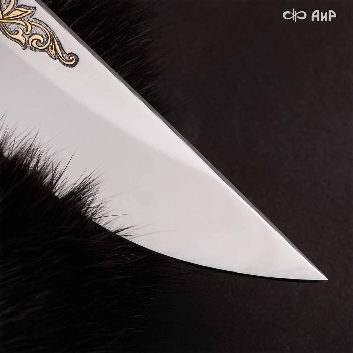  Нож Лиса с сюжетом Лисы на охоте, комбинированные ножны, Артикул: 38906 - Компания «АиР»