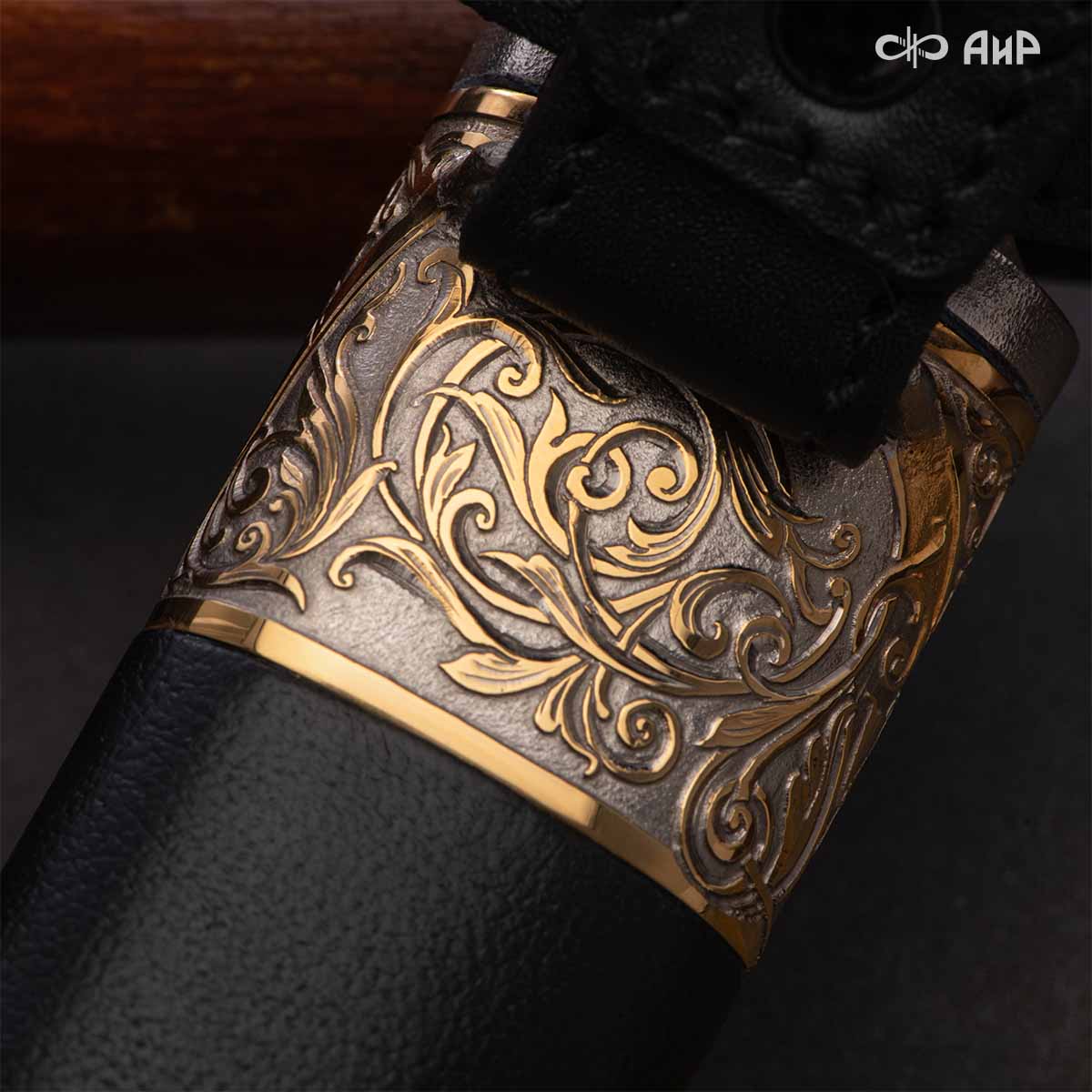  Нож Лиса с сюжетом Лисы на охоте, комбинированные ножны, Артикул: 38906 - Компания «АиР»