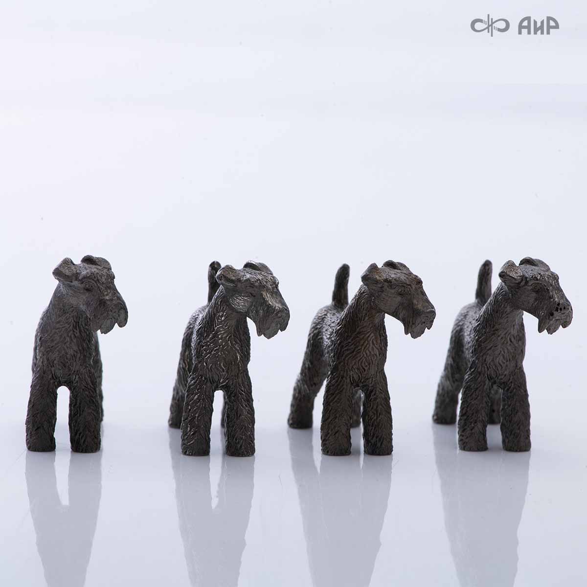 Сувенир Вельштерьер № 2 (литье, латунь, черный никель) - Компания «АиР»