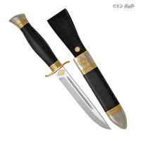 Нож Финка-2 ФСБ с золотом, 40Х10С2М, комбинированные ножны Артикул: 36500 - Компания «АиР»