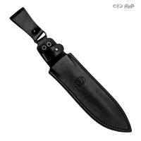 Ножны кожаные для ножа Шерхан (черные)
