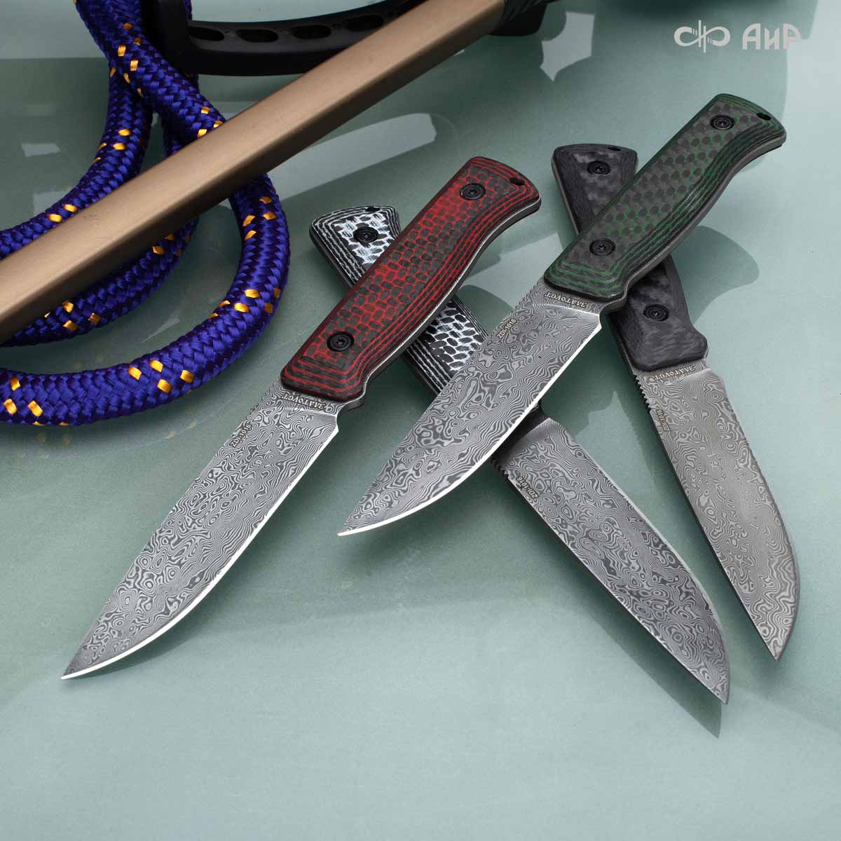 Стриж-Т (карбон черный) дамасская сталь ZDI-1016 - Компания «АиР»