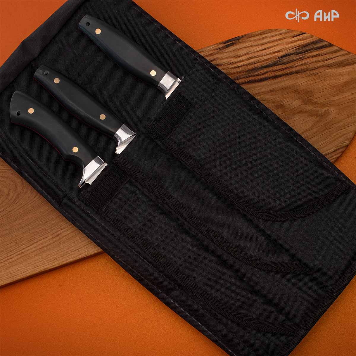 Набор Таймень (микарта темно-зеленая с красной подложкой, кастомная заточка) - Компания «АиР»