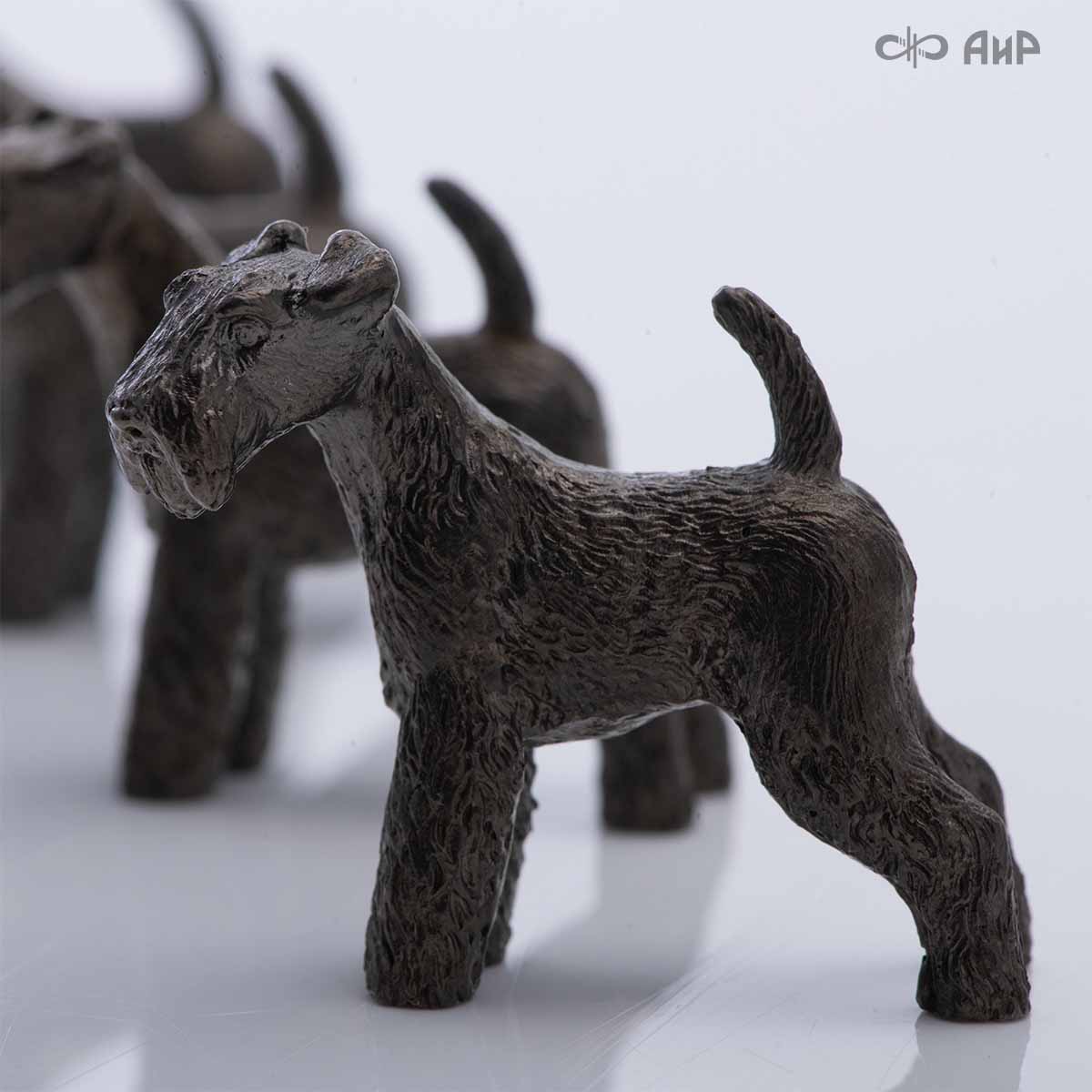 Сувенир Вельштерьер № 2 (литье, латунь, черный никель) - Компания «АиР»