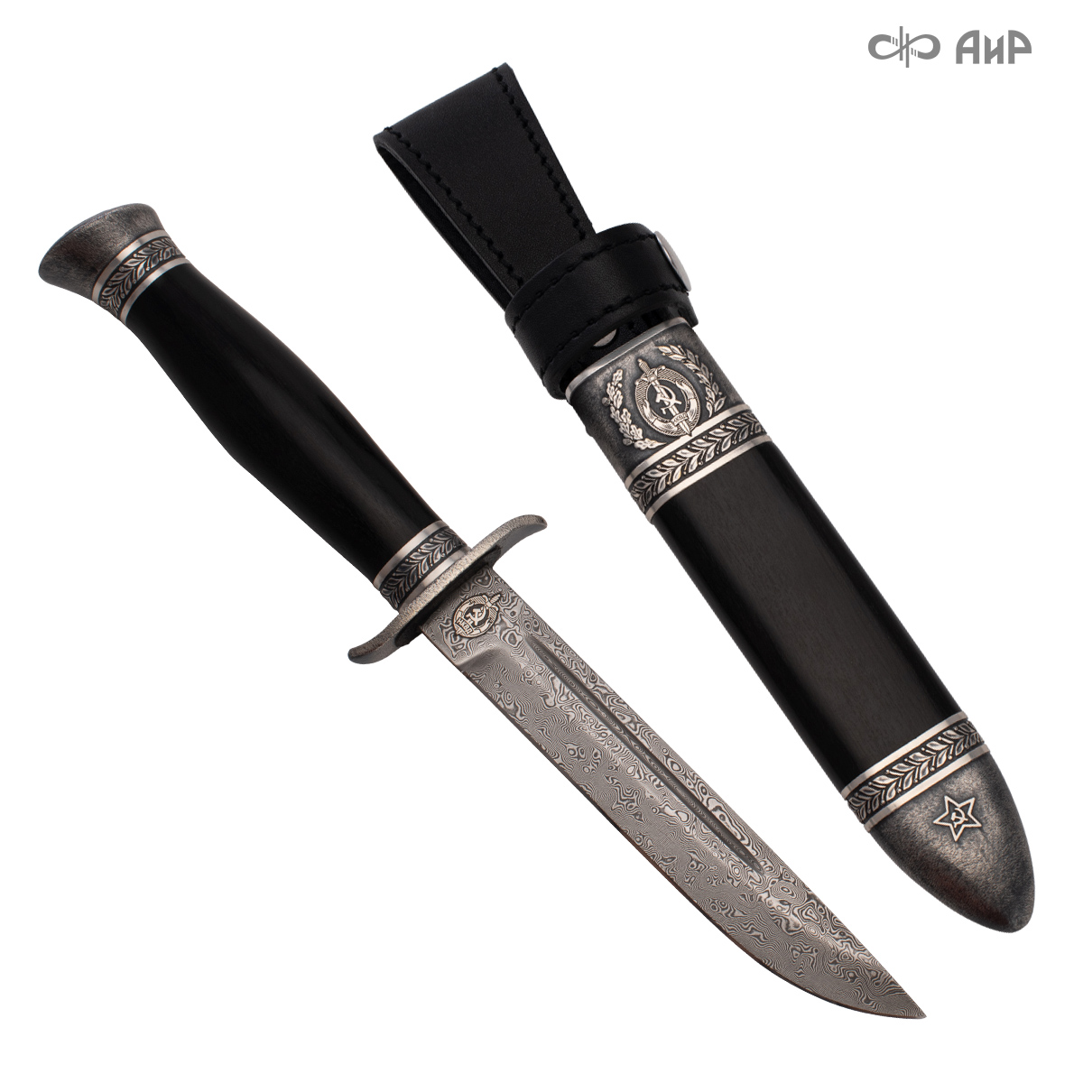 Набор Железный Феликс & Финка-2 НКВД с серебром, ZDI-1016, комбинированные ножны Артикул: 39020, 39021 - Компания «АиР»