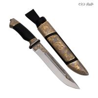 Нож Арсенальный люкс с сюжетом Лисья охота, комбинированные ножны, Артикул: 39172